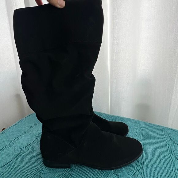 Style & Co Women's Faux Suede Kelimae Tall Riding Boots Black Size 9.5 NWOT - Picture 1 of 8